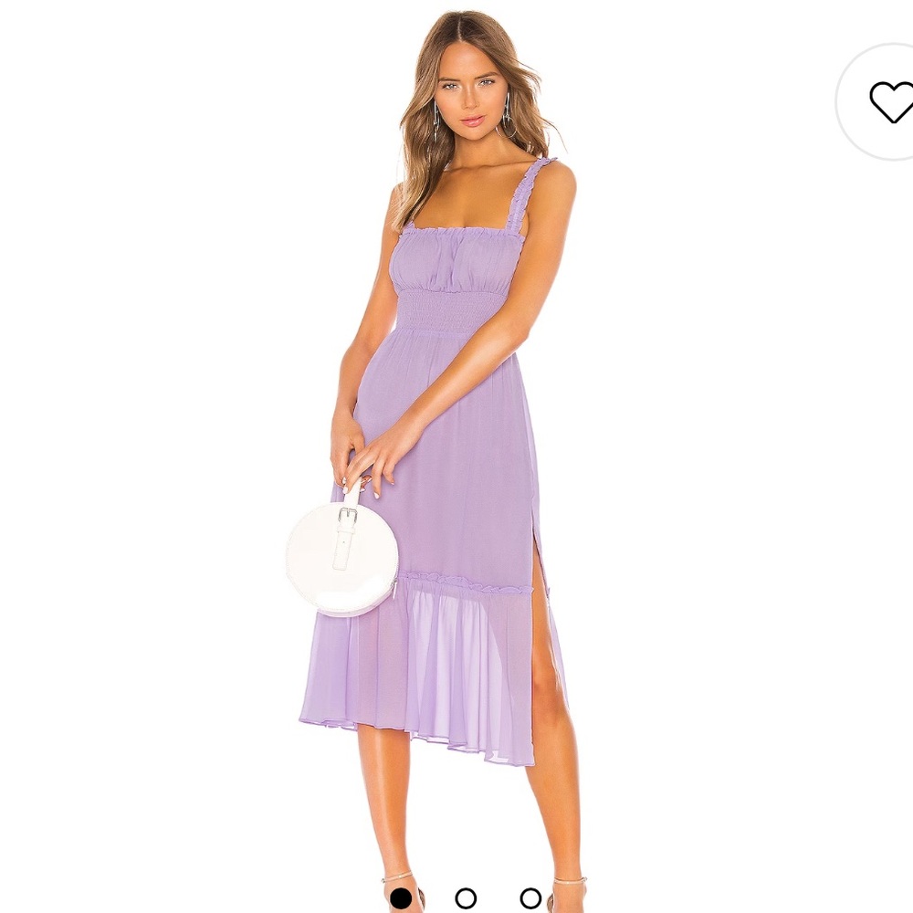 Revolve Lovers and Friends Arden Midi dress in Lilac